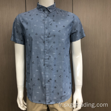 Chemise à manches courtes imprimé TC pour homme